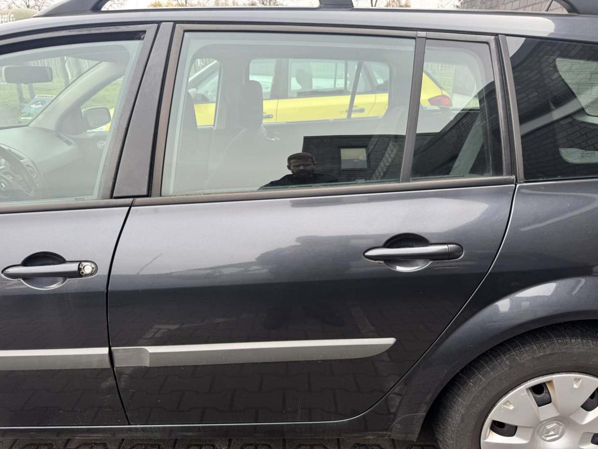 Renault Megane 2 original T&uuml;r hinten links Kombi TEB66 Graphitschwarz Rohbau Bj.2006
